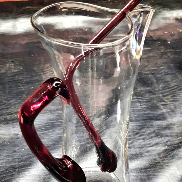 Kastrup Holmegaard Martini Pitcher UG W/ Stirrer RETRO Art Deco Uranium Glass UG - Picture 1 of 5